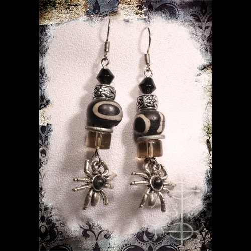 Boucles d'oreilles araignée