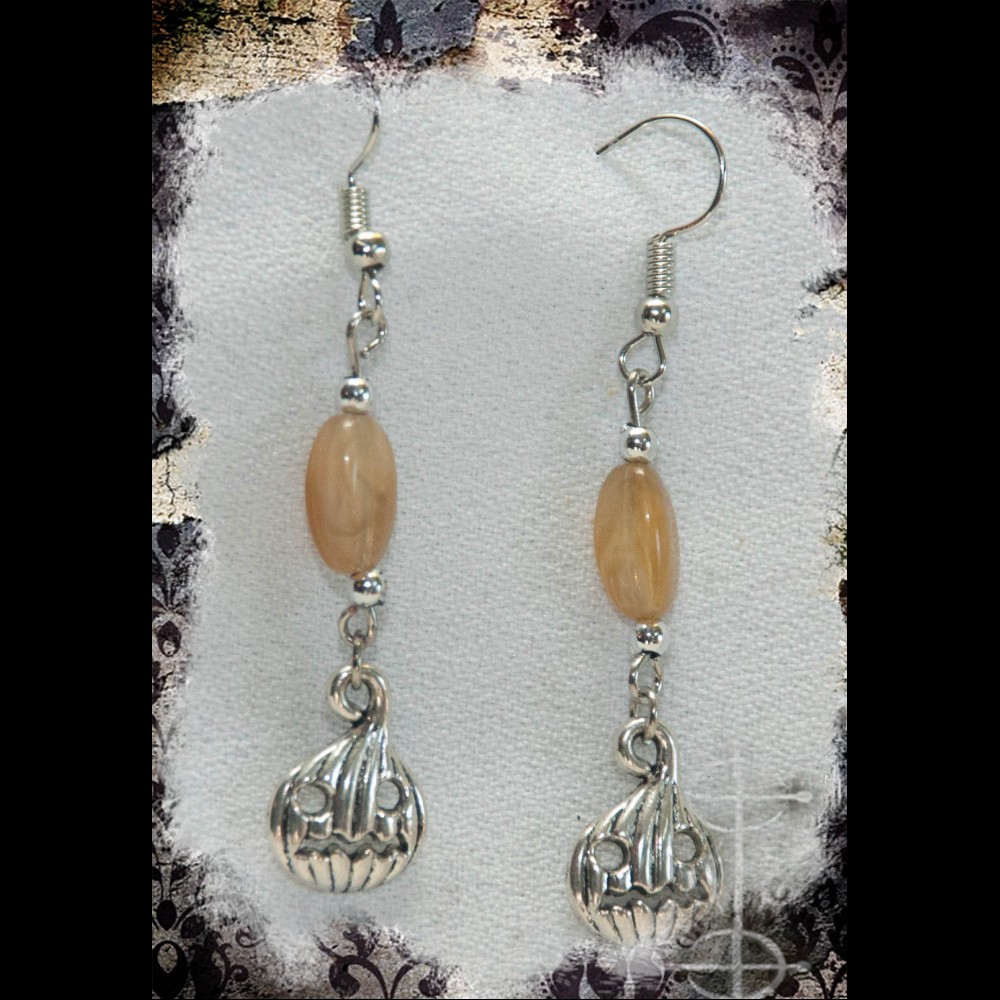 Boucles d'oreilles citrouille