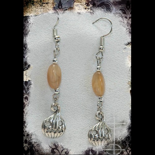 Boucles d'oreilles citrouille