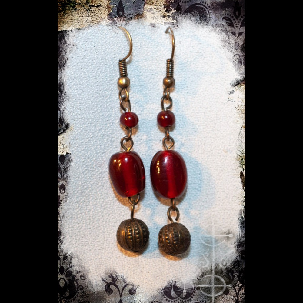 Boucles d'oreilles rouge