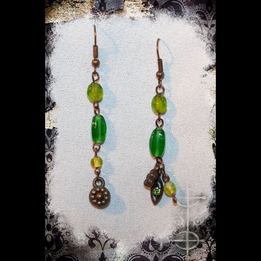 Boucles d'oreilles verte