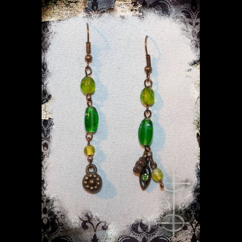 Boucles d'oreilles verte