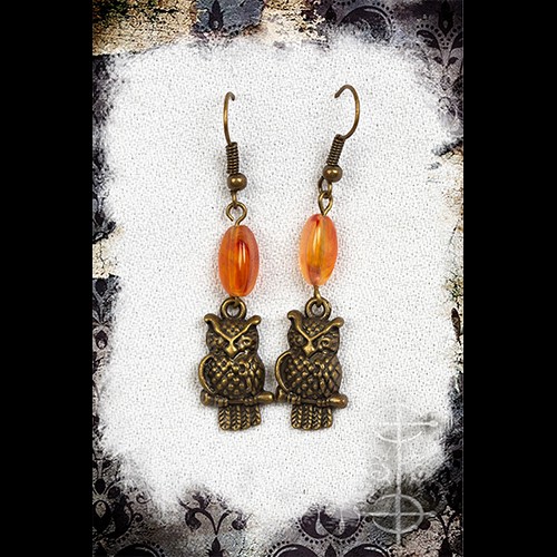 Boucles d'oreilles hibou