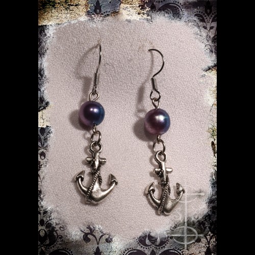 Boucles d'oreilles marine