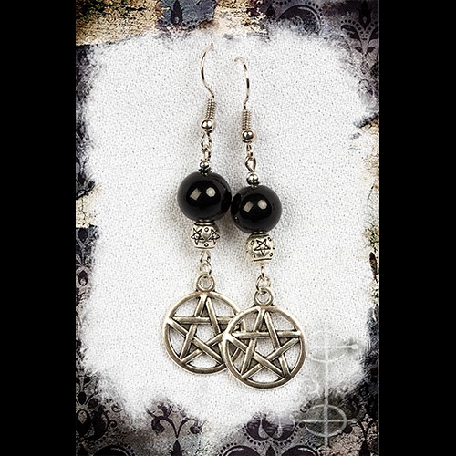 Boucles d'oreilles pentacle