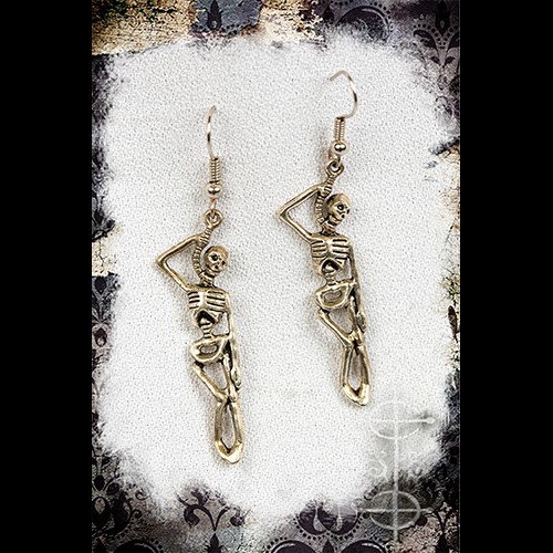 Boucles d'oreilles squelette 