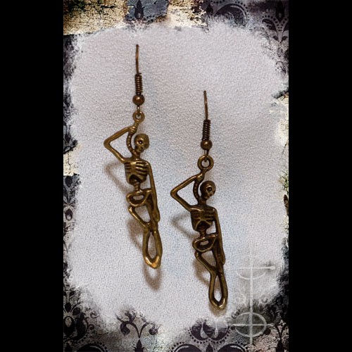 Boucles d'oreilles squelette 